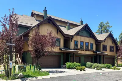 a large house with a garage in front of it at Woodwinds 19 in Mammoth Lakes