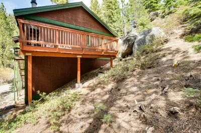 a house on the side of a hill at 1 Mi to Heavenly Resort Cozy Home with Deck! in Stateline