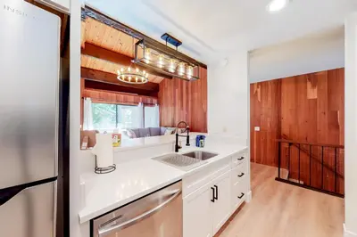a kitchen with a sink and a counter top at Kingswood Village 2 in Kings Beach