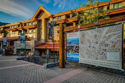 a large map on the side of a building at Back Country Basecamp in Stateline