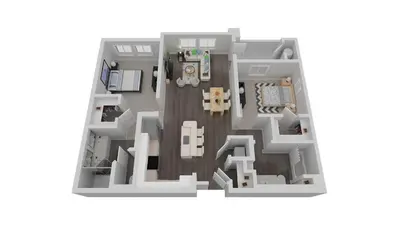 a rendering of a floor plan at Designer Apt with Jacuzzi, Pool & Mountain Views in Sparks