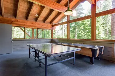 a large room with a ping pong table in it at Northstar Resort 207 in Truckee