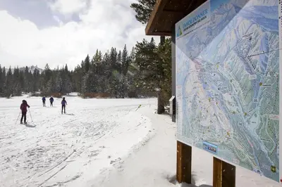 a map of a ski resort in the snow at Serenity at Northwoods in Truckee