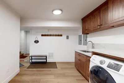 a kitchen with a sink and a dishwasher at North Lake Adventure in Carnelian Bay