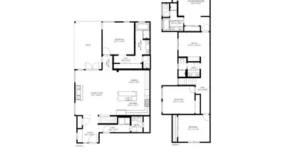 a floor plan of a house at Modern Mountain Home w Cozy Fire Pit 15 Mins frm Northstar Maple by AvantStay in Ponderosa Fairway Estates