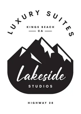 a black and white logo for aldehyde studios at Lakeside Hotel room #2 in Kings Beach in Kings Beach