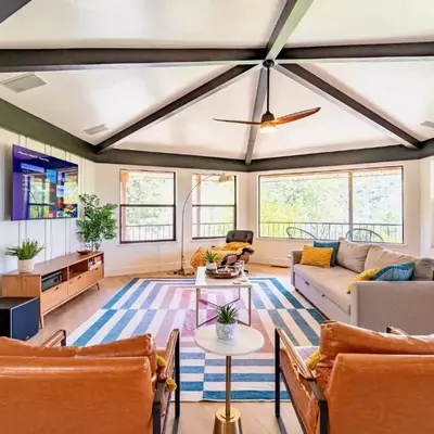 Secluded Mtn Top Family Haven w/Views Spa & Arcade