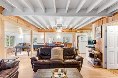 a living room with a couch and a table at Vacation Valhalla in Arnold