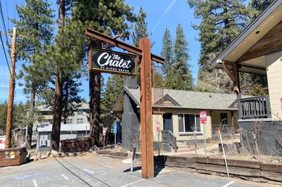 a sign for the chills in front of a building at The Chalet at Kings Beach Unit 3 in Kings Beach